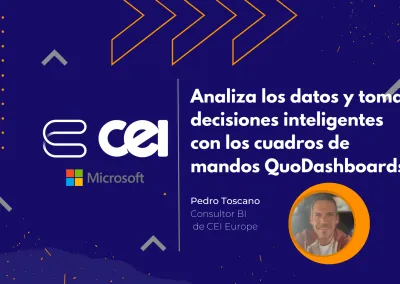 Pedro Toscano de QuoData presenta sus dashboards en vivo, explicando la visualización de datos en tiempo real para un análisis de rendimiento optimizado.