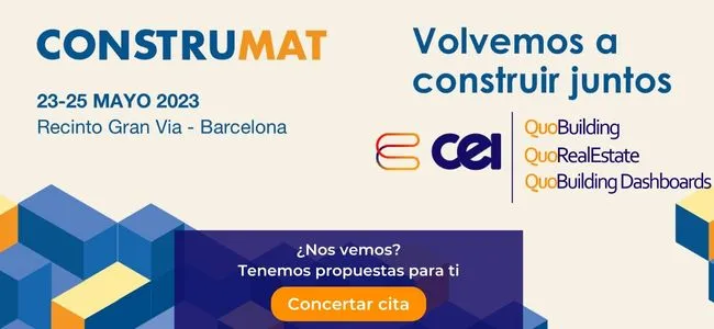 cei-europe-construmat-construccion CEI Europe presenta QuoBuilding y QuoRealEstate en Construmat 2023, la feria líder de la construcción en Barcelona.