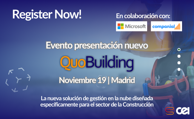 register now evento quobuilding presentacion