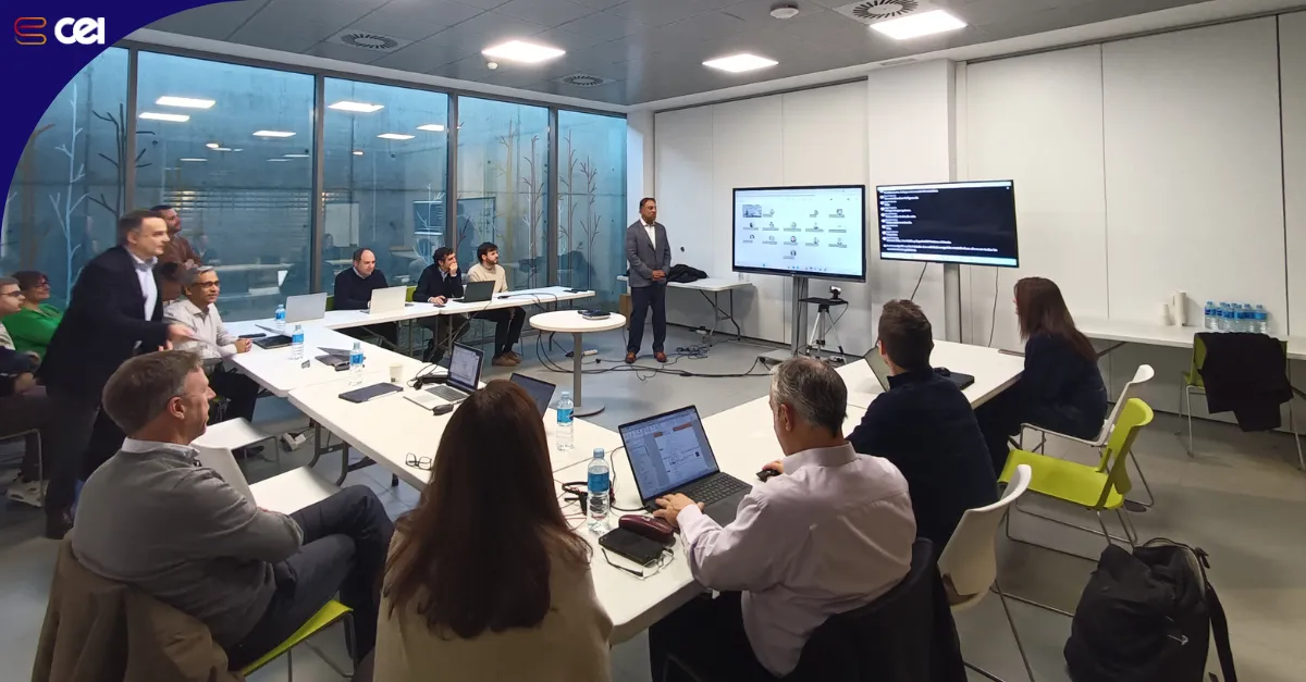 raja-cei-america-visita-ia Raja, CEO de CEI America, y Amar, Director Técnico, visitan la empresa para impulsar la transformación hacia IA Company, colaborando en estrategias de inteligencia artificial.