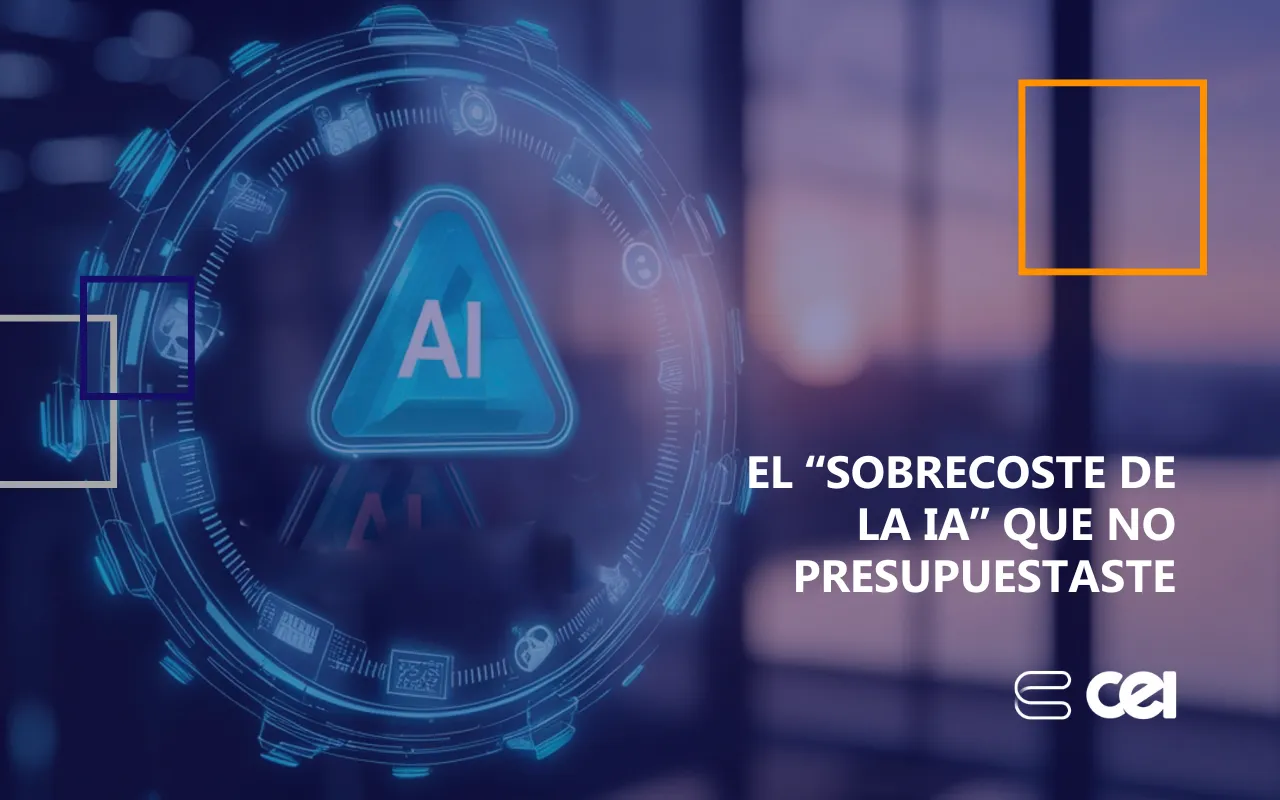 sobrecoste-ia-presupuesto-empresarial Gráfico de barras mostrando el inesperado sobrecoste de la IA en presupuestos empresariales y su impacto en el ROI.