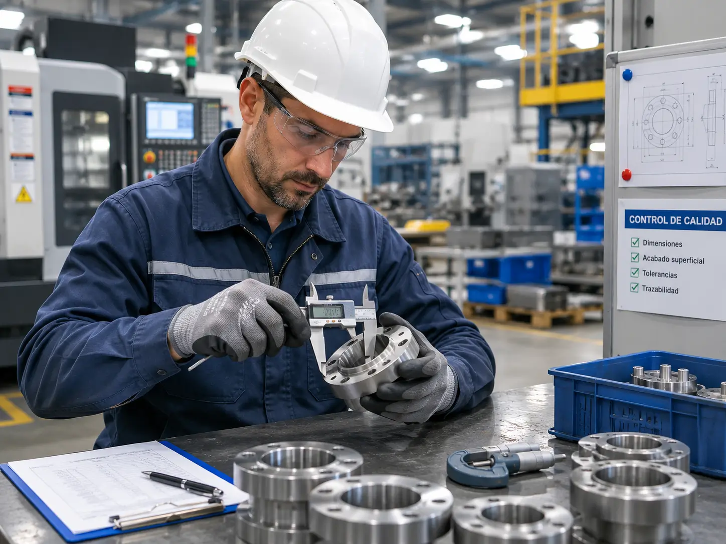 Ilustración de un sistema ERP especializado optimizando procesos en una fábrica del sector metalúrgico para mayor eficiencia.