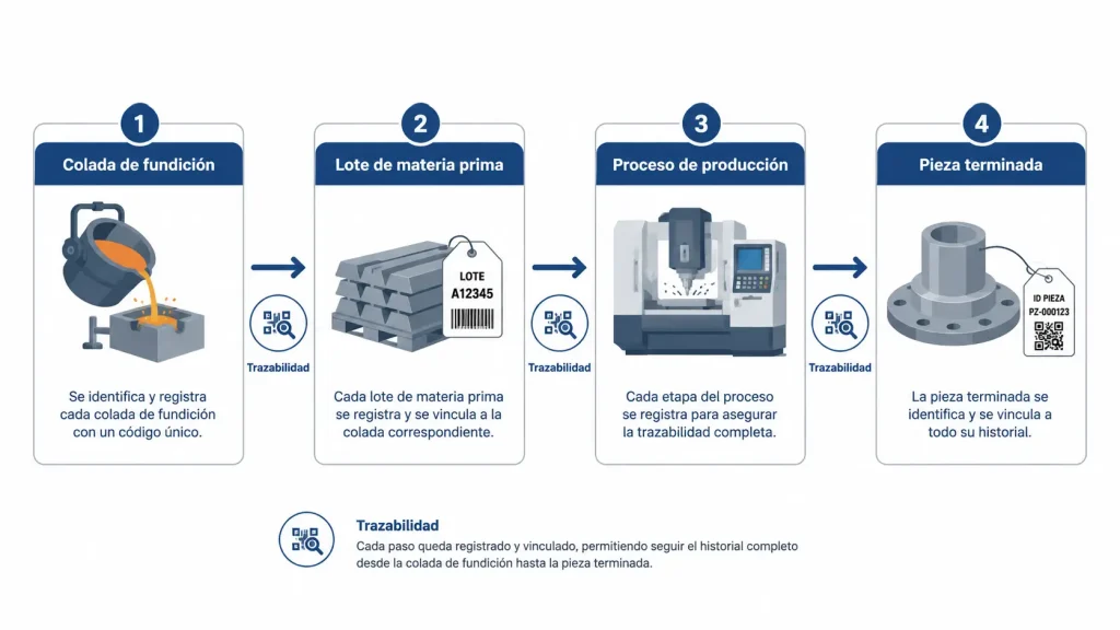 Diagrama de flujo muestra el proceso de implementación de un ERP para empresas del sector metal, optimizando la producción.